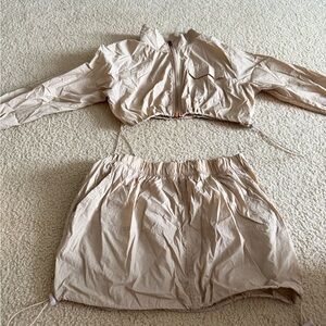 PrettyLittleThing Light Tan Ruched Skirt